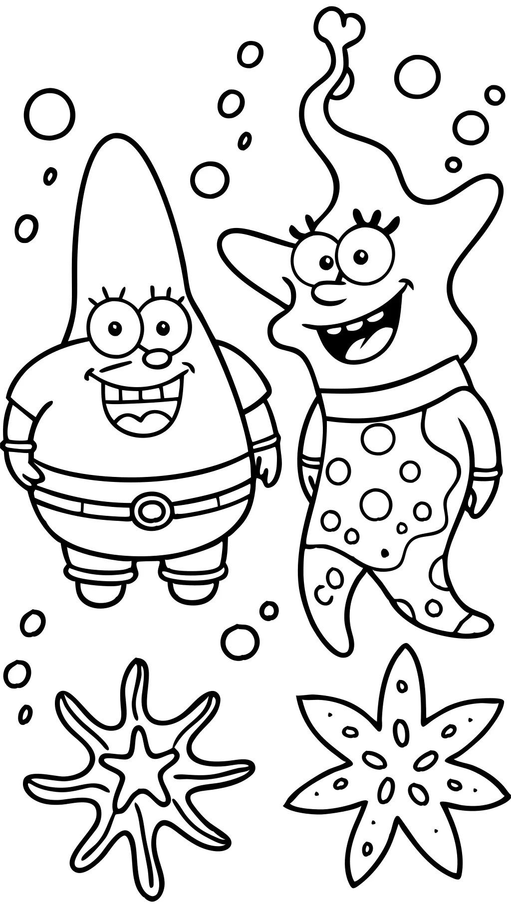 coloring pages of spongebob and patrick